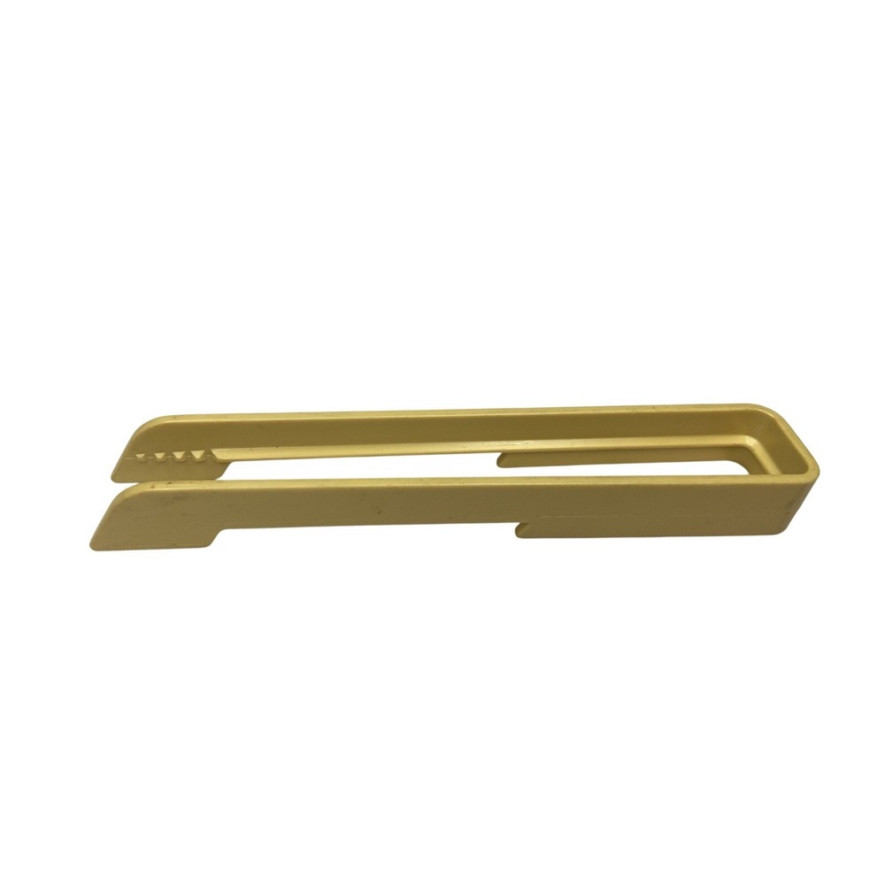 Vintage Tupperware Harvest Gold Toast Tongs 1299-17 Yellow Plastic Kitchen Tool‎